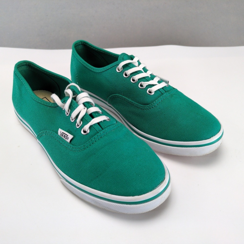 Vans Authentic Teal Canvas Low Top Sneakers Womens 7 Mens 5.5 Casual
